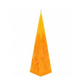 CanVela Zweifarbige Pyramide aus Pflanzenwachs Gelb-Orange
