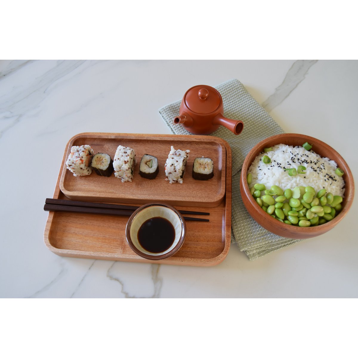 Handmade Tableware - Appetizer Serving Tray 26x20 cm - Eco-friendly - Khaya Wood