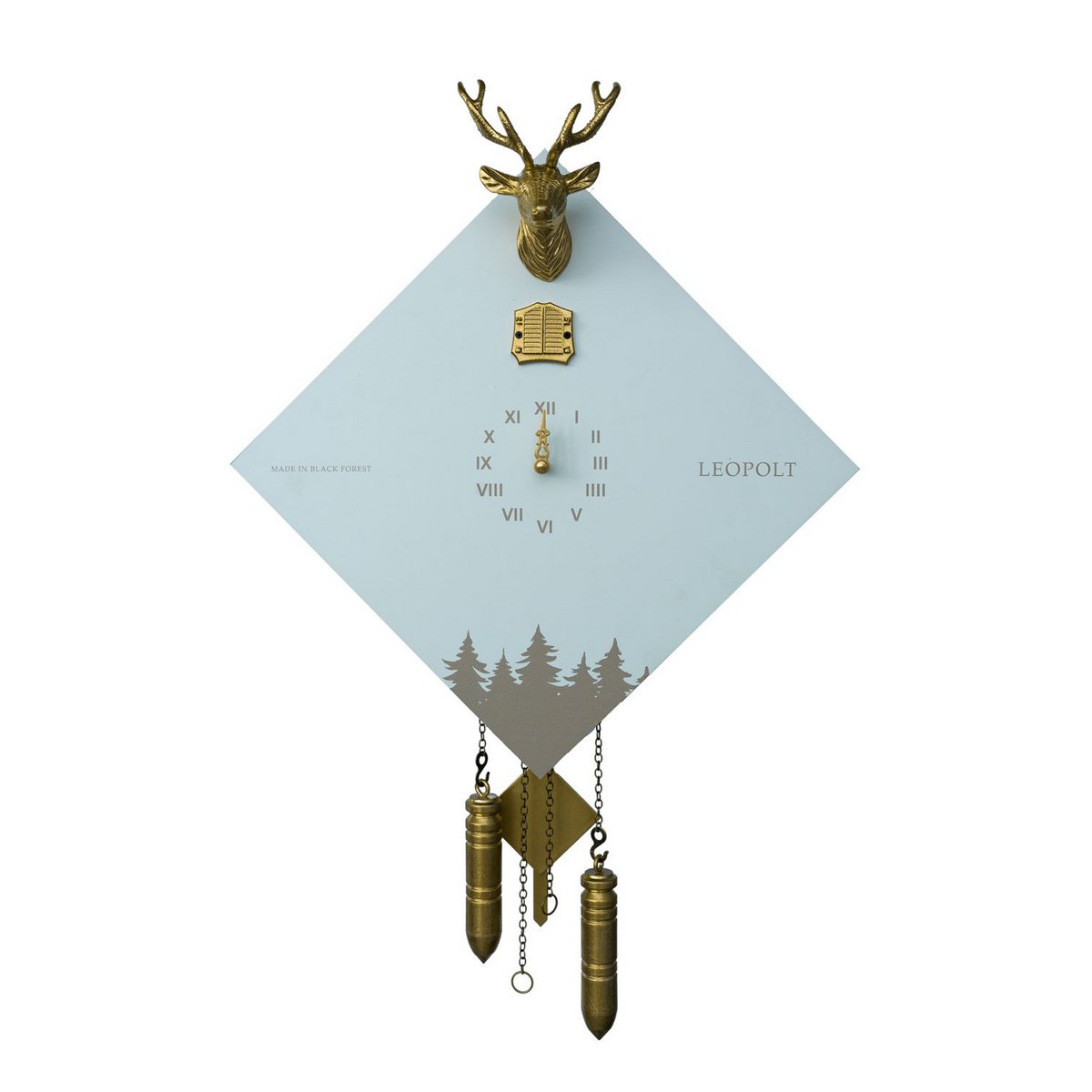 Reloj de Cuco - Selva Negra - Blanco/Oro