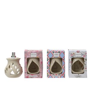 Oliebrander set keramiek 8,8x7,5x13cm