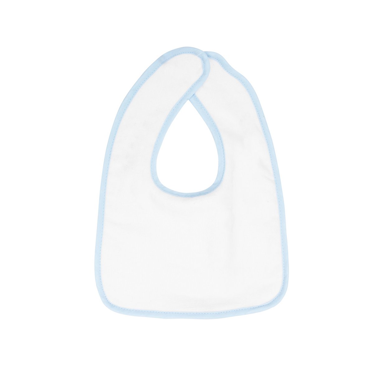 Baby bibs, 26 x 37 cm, White/Blue, 450 gr/m²