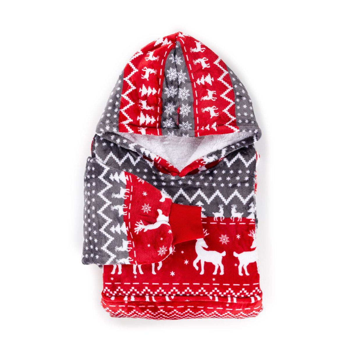 Vitapur - Hoodie blanket + socks - Red Christmas