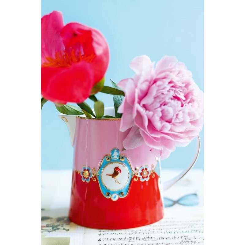 Mug Small Love Birds Medallion Red-Pink 150ml
