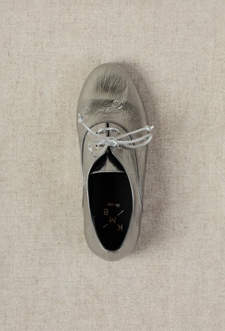 MARSA METAL STEEL – Ongestructureerde veterschoenen van zacht metallic leer