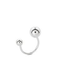 Silver statement ring with multiple sizes available, suitable for bold fashion accessory.