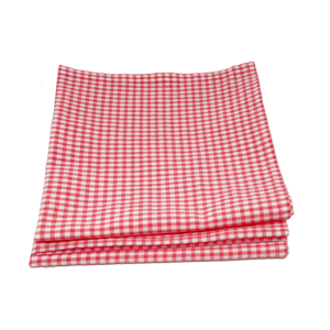 Kleine Korallen-Karo-Serviette – Koralle – 2er-Set