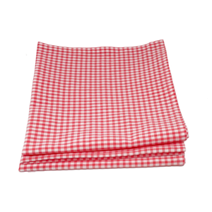 Kleine Korallen-Karo-Serviette – Koralle – 2er-Set