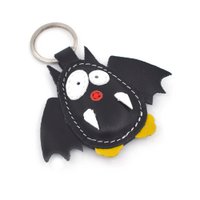 Cute Little Bat Leather Animal Keychain