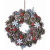 Kerstkrans landelijk - Pinecone Snowflake | ø 30 cm | krans landelijk rond | kerstdecoratie deurkrans | Krans voor de kerst | kerstversiering kransen | kerstcadeau