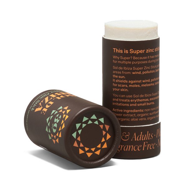 Natural Solar Stick SPF30 Sol de Ibiza. BIO. Mineral filters. No plastic. 45 gr bar.