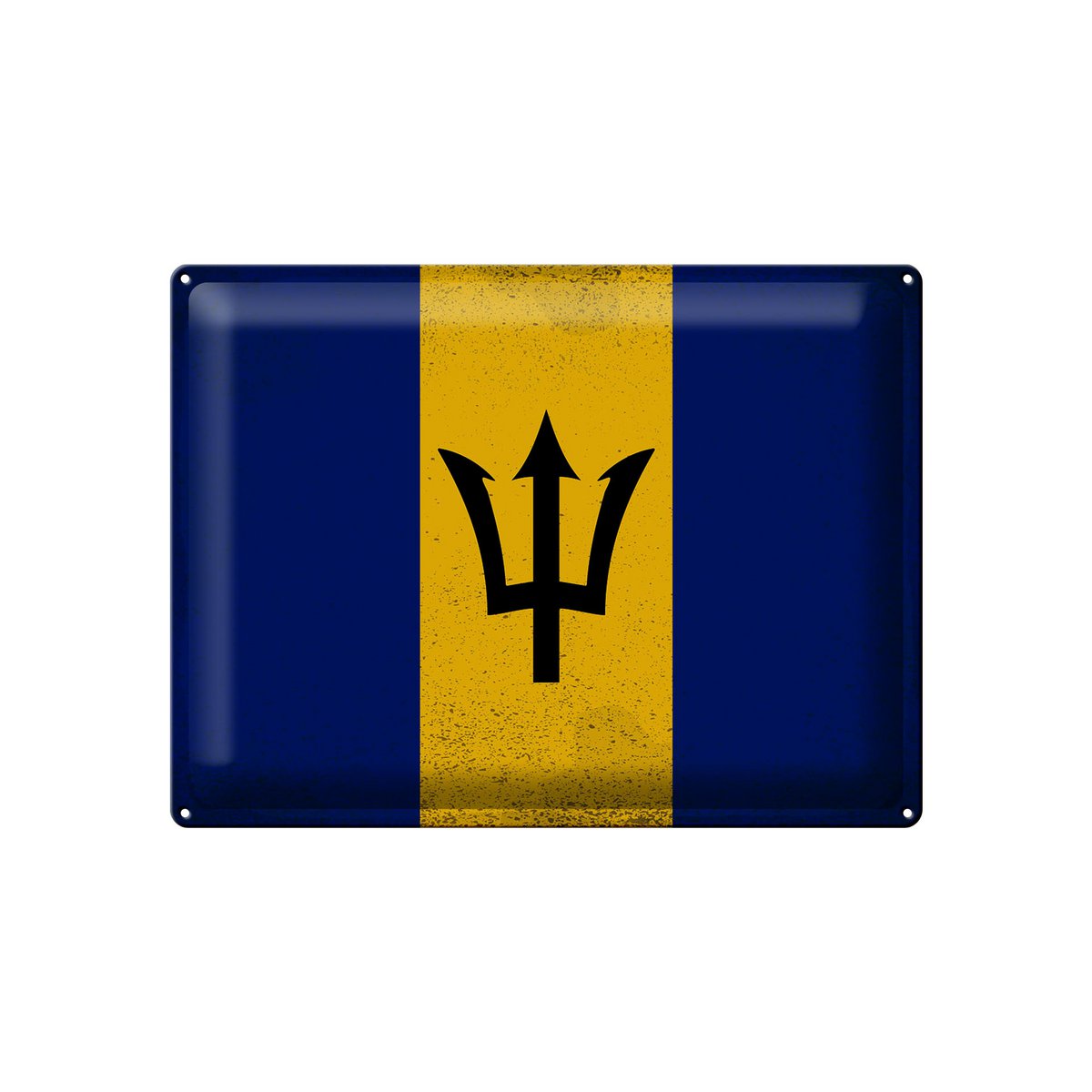 Tin Sign Flag of Barbados 40x30cm Flag of Barbados Vintage
