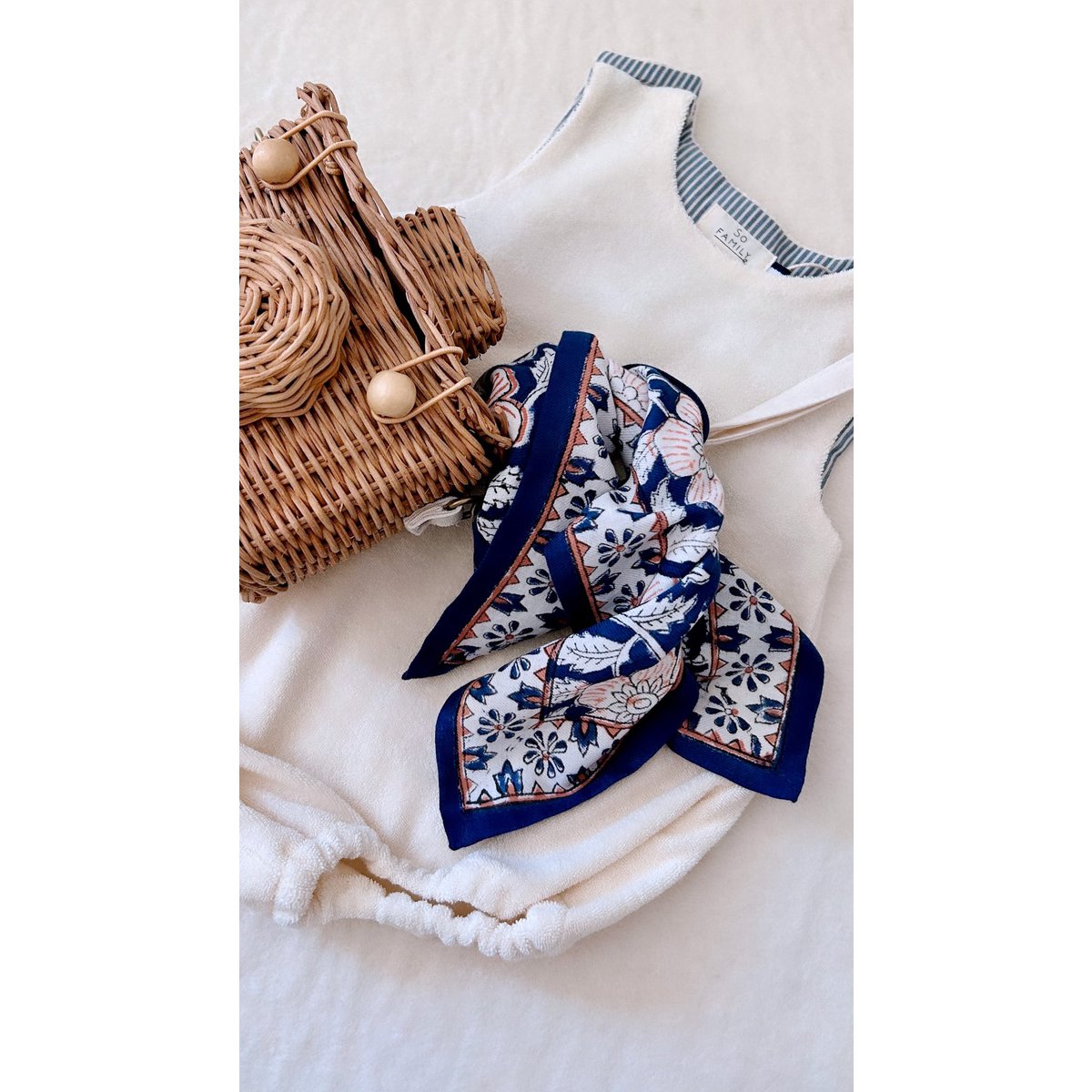 Foulard Adulto Delhi Cobalto 100 cm