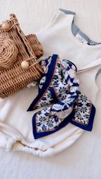 Foulard Adulte Delhi Kobalt 100 cm