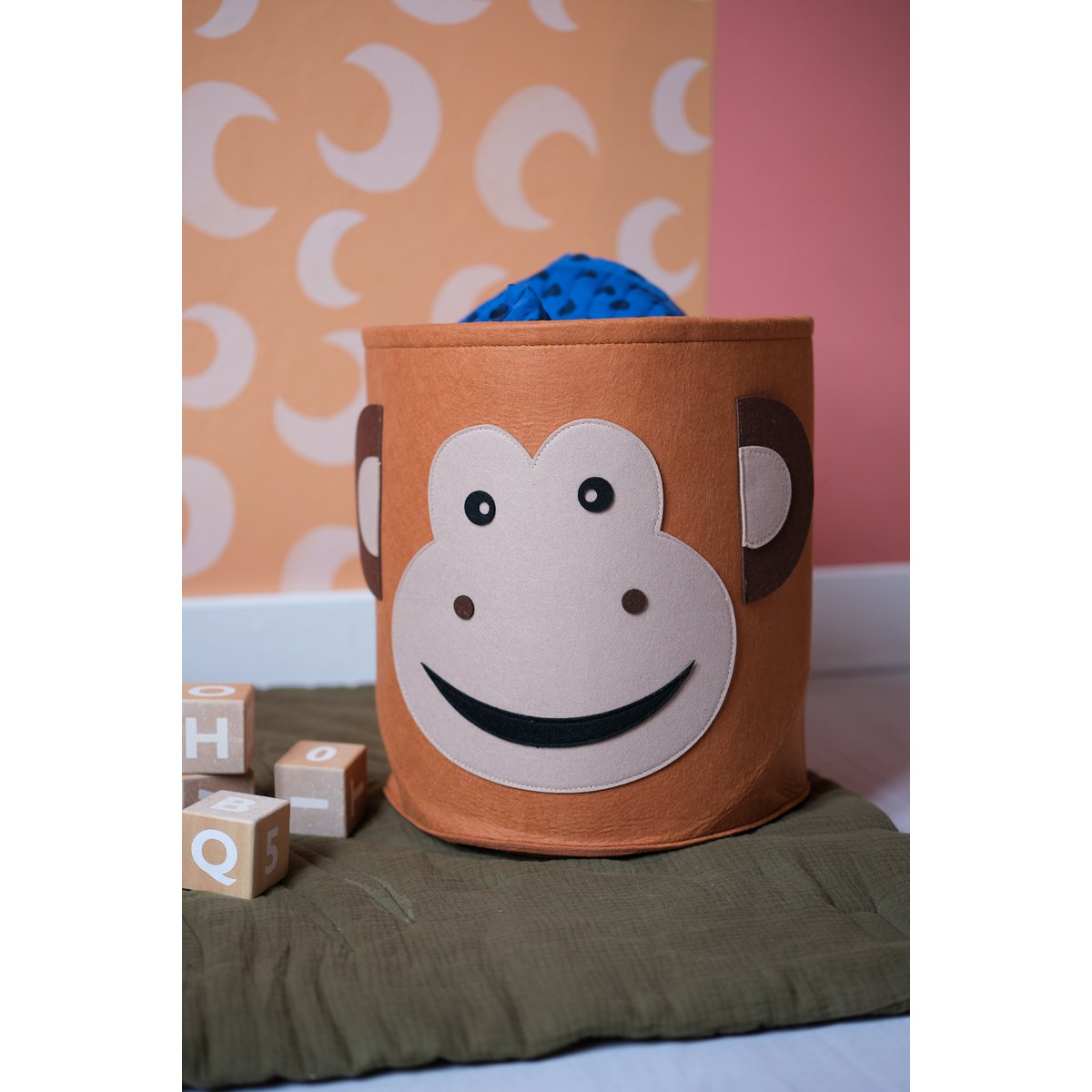 Storage Basket Children's Room - Monkey