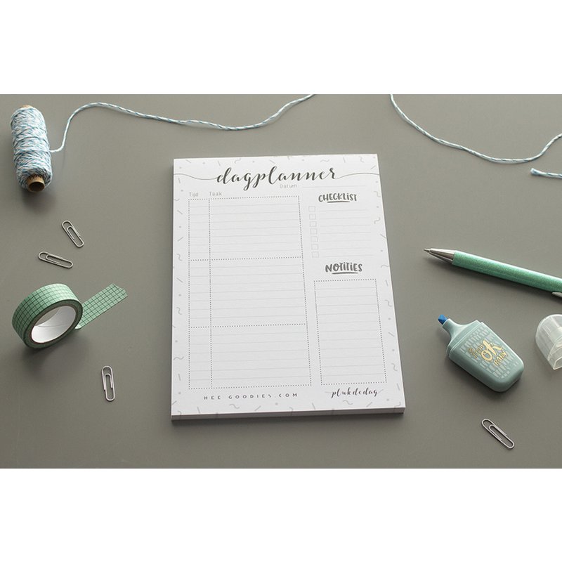 Daily Planner Paper A5 Black White // Notepad To Do Planner