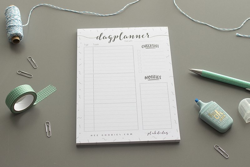 Daily Planner Paper A5 Black White // Notepad To Do Planner