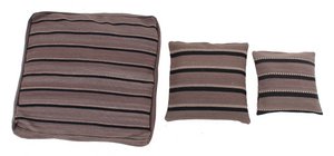 Hazan Kelim Cushion Stripes Beige Grey