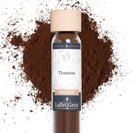  Brown coffee spice powder, Tiramisu flavor, fine granulated texture, aromatic blend for beverages and desserts.