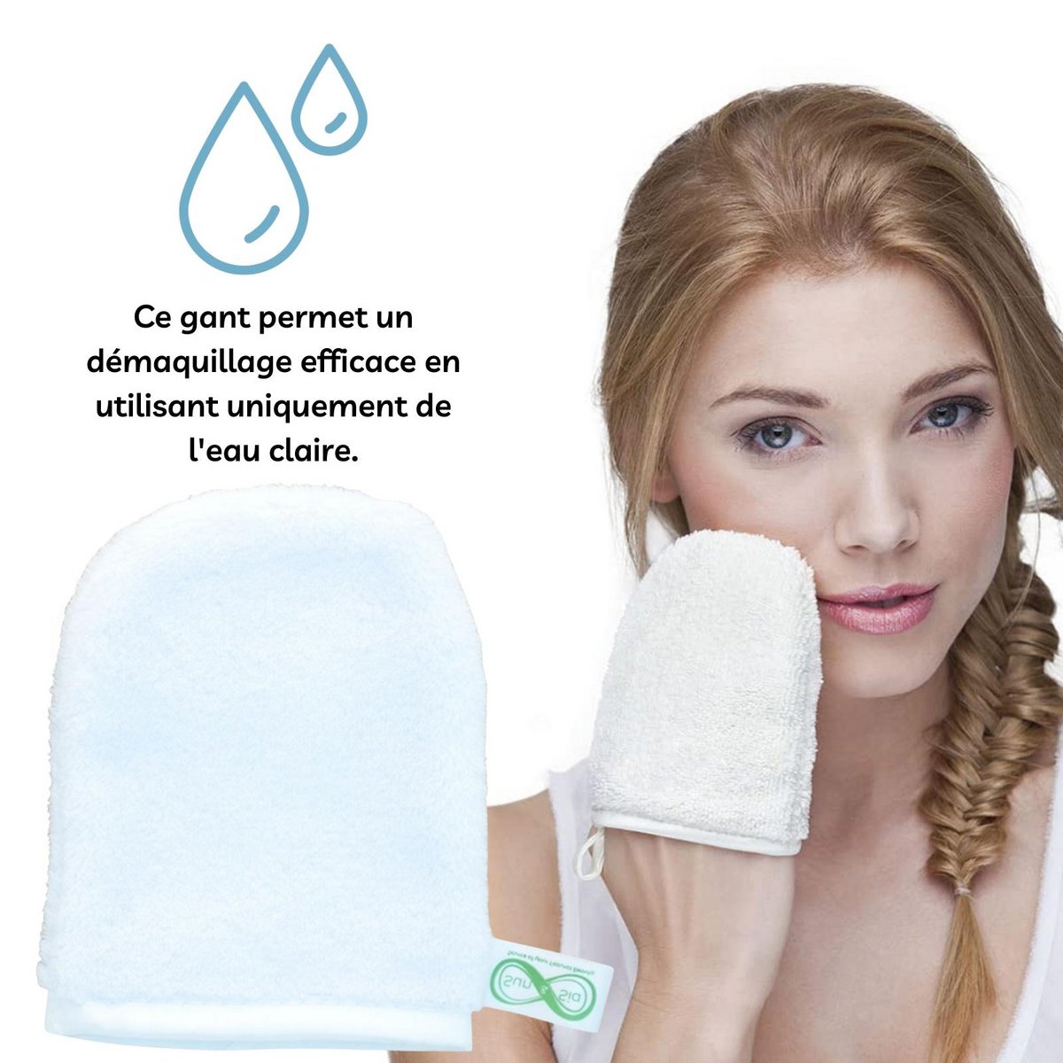 Cleansing Glove - Ultra Soft Microfiber Hypoallergenic - Reusable Cleansing Towel without Chemicals - Economical and Ecological - Zero Waste - All Skin Types