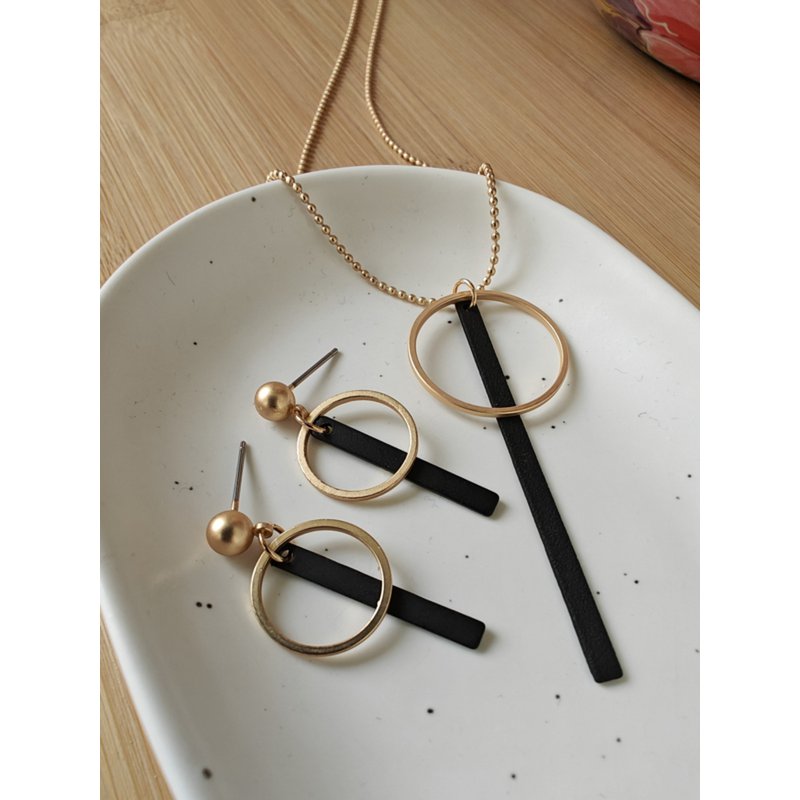 Halskette Paulette (Gold - Schwarz)