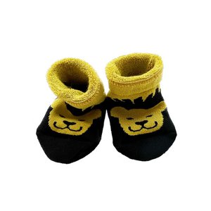 Soft baby booties Leo the lion
