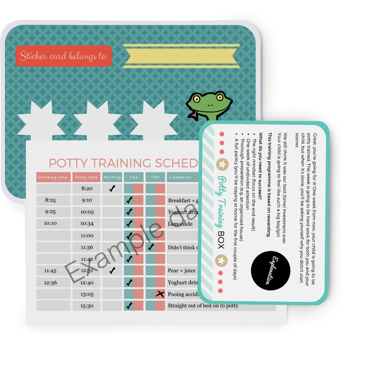 Potty Training Box - Potty training in 1 week - Includes stickercards and stickers