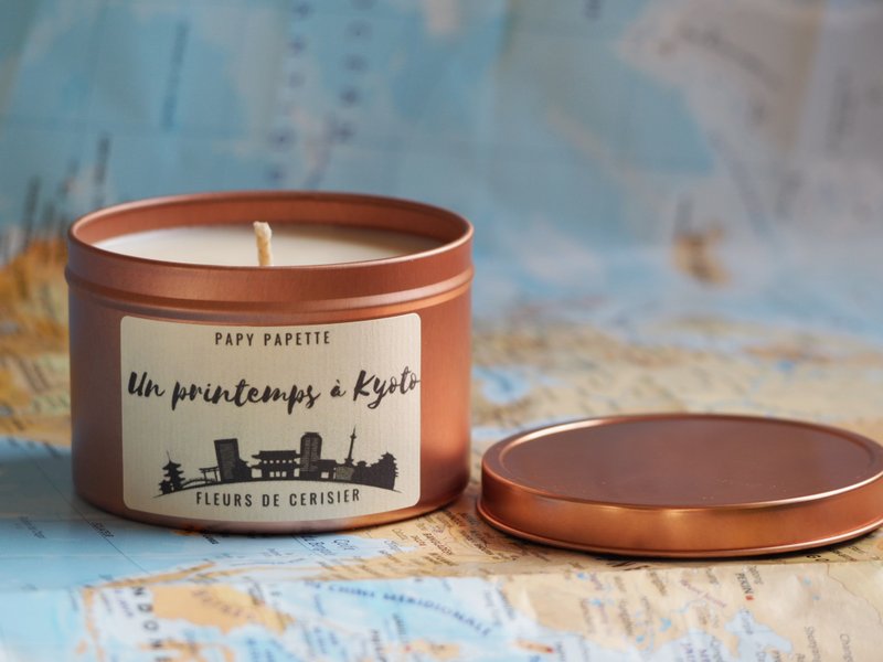 VEGETABLE CANDLE - A SPRING IN KYOTO "- CHERRY BLOSSOM PERFUME
