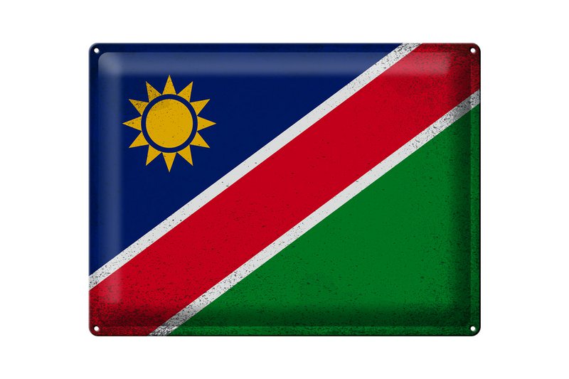 Tin Sign Flag Namibia 40x30cm Flag of Namibia Vintage
