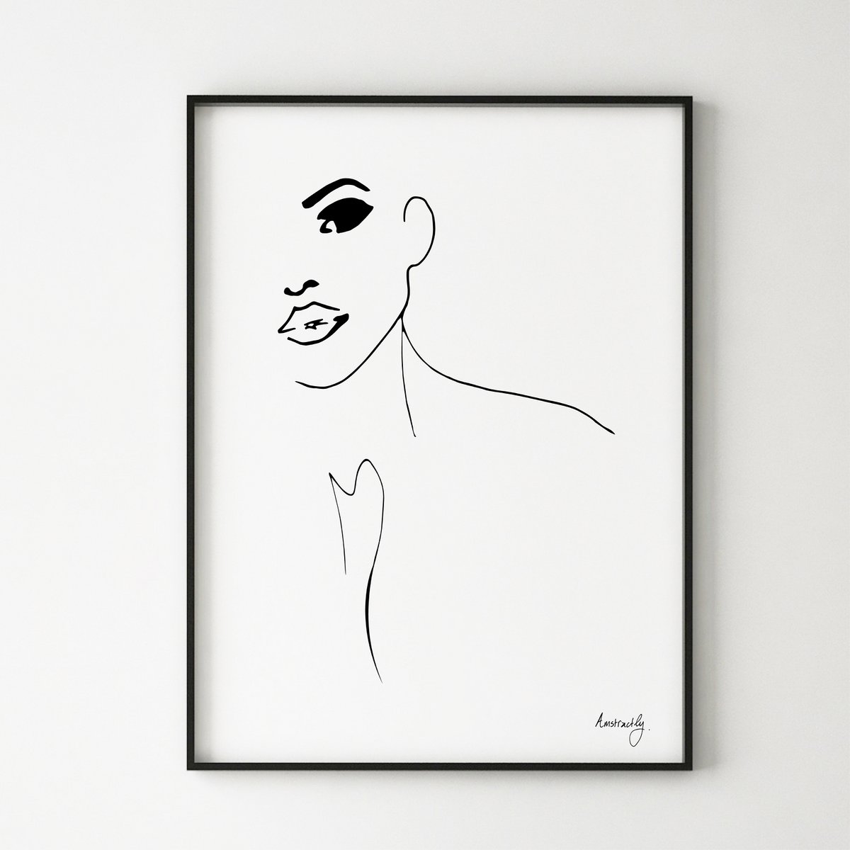 Adore Me - Woman Sculpture Line Art Print