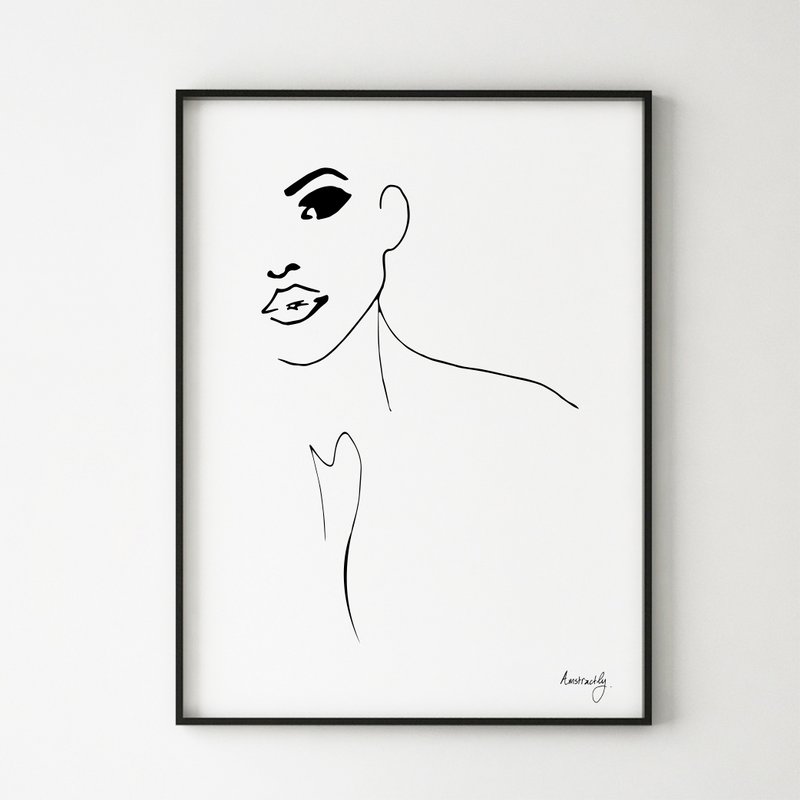 Adore Me - Woman Sculpture Line Art Print