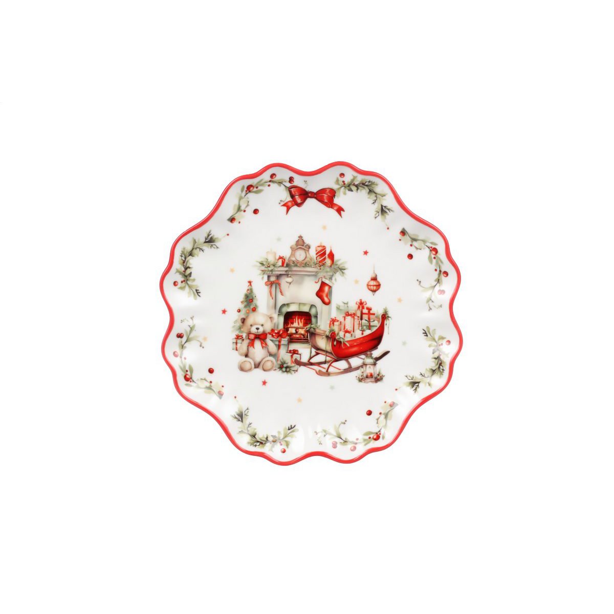 Porcelain dessert plate Vintage Christmas 16 cm Isabelle Rose