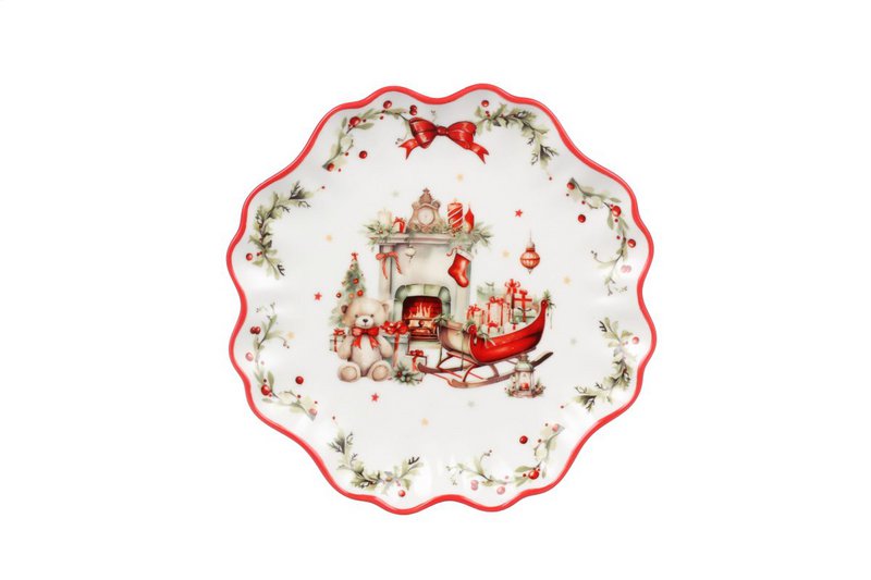 Porcelain dessert plate Vintage Christmas 16 cm Isabelle Rose