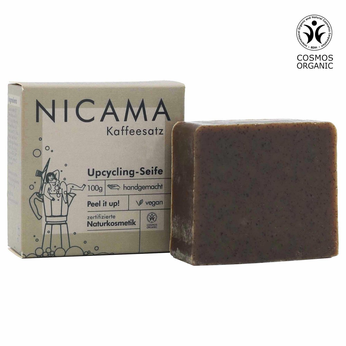 NICAMA - sapone per l'upcycling con fondi di caffè