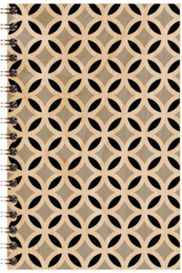 graues Hypnose-Notizbuch aus Holz
