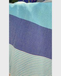 TOWEL TO GO PALERMO Cotton Beach Towel 180x100 cm | Quick Dry Pool Towel | Blue / Turquoise | with Gift Box