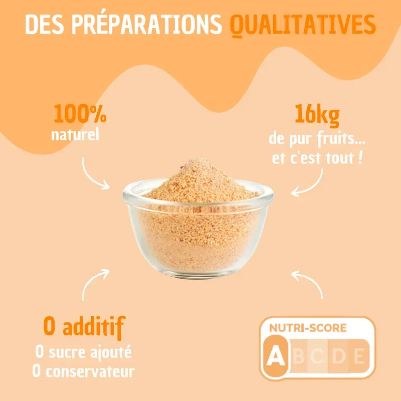 BULK Arancia - Preparato di frutta pura al 100% per reidratare