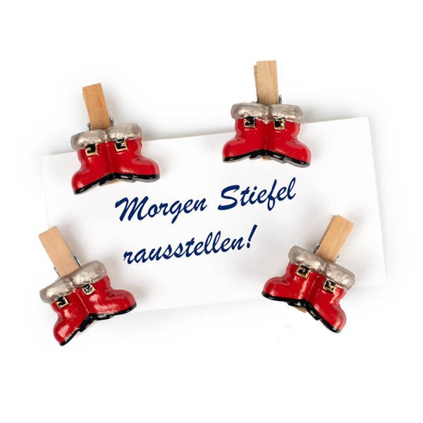 Klipper Nikolausstiefel SET/4 4 cm VE 12 SETS