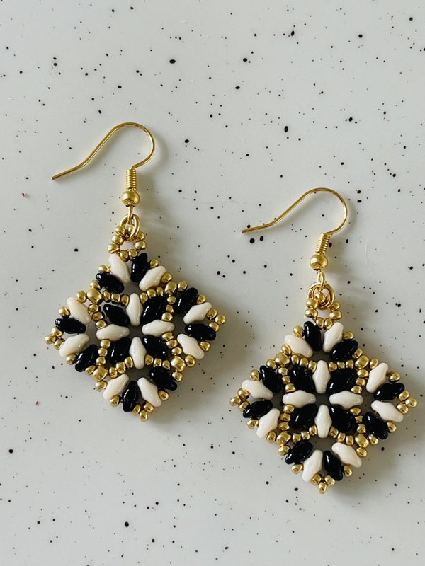 Earrings Duo BlackandWhite