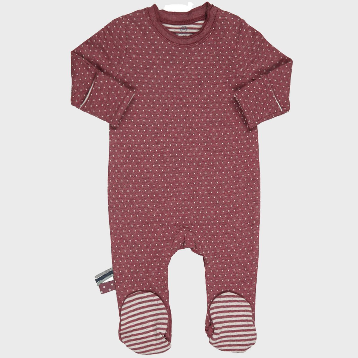 OrganicEra Organic Baby Footed Sleepsuit, Bordeaux