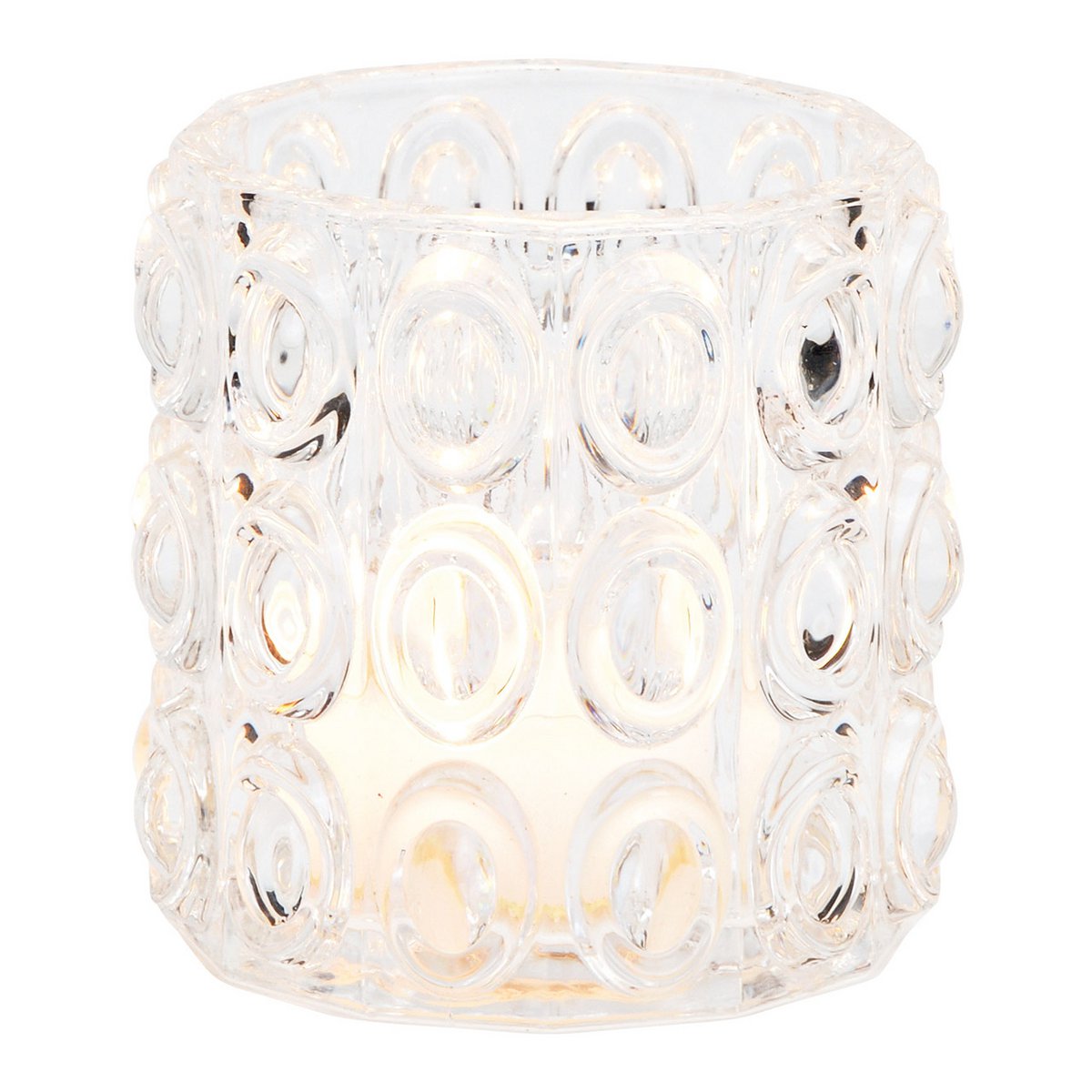 Lantern made of transparent glass (W/H/D) 7x7x7cm