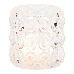 Lantern made of transparent glass (W/H/D) 7x7x7cm