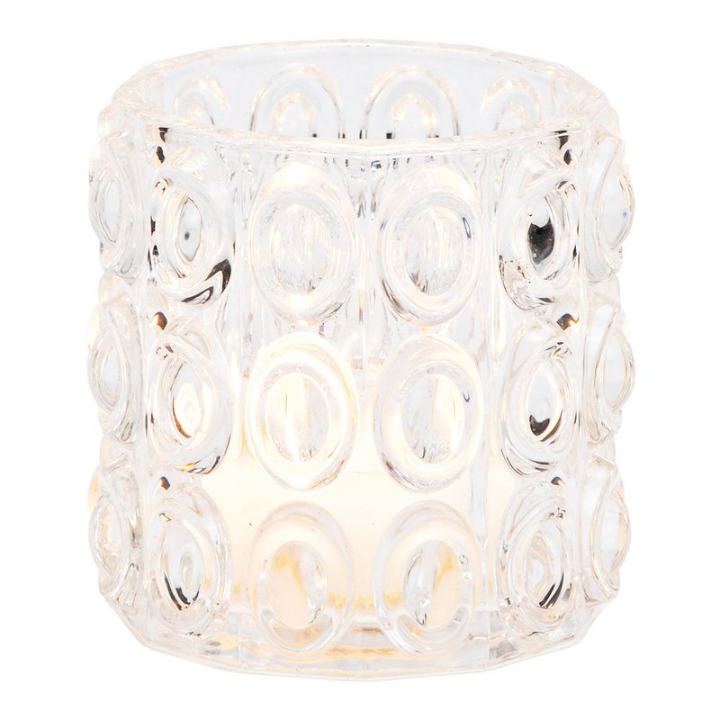 Lantern made of transparent glass (W/H/D) 7x7x7cm