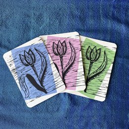Tulpen-Postkarte