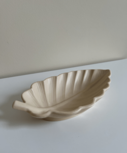 Blattschale Beige
