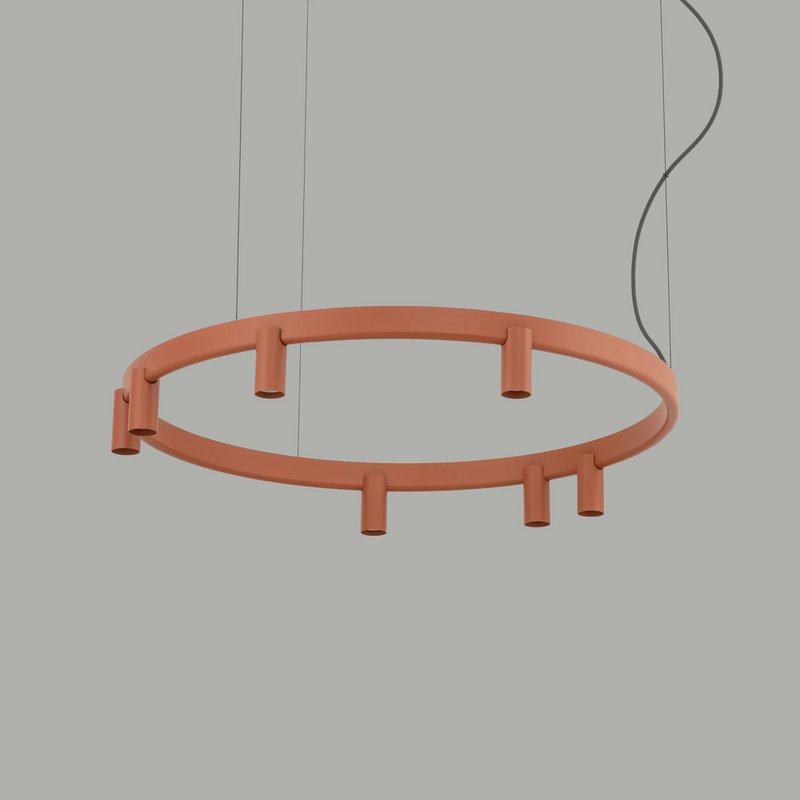 Suspension FOURTY ROUND VII LED Terre cuite