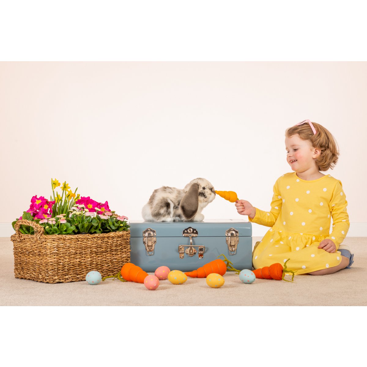 Ram rabbit gray white 30 cm - plush toy - soft toy