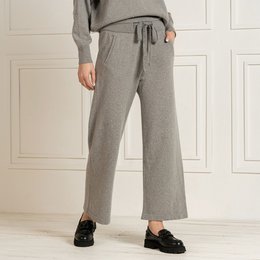 Women's 100% Merino Wide Leg Pants Helsinki Light Gray