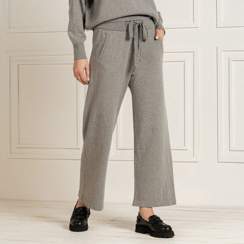 Women's 100% Merino Wide Leg Pants Helsinki Light Gray