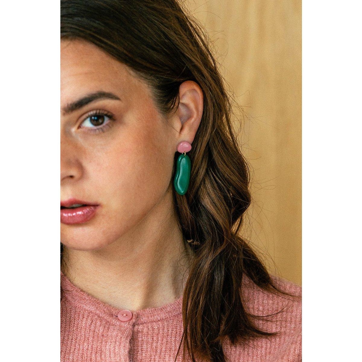 Boucles d'oreilles Nora - Bloom / Émeraude