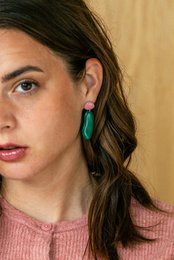 Boucles d'oreilles Nora - Bloom / Émeraude
